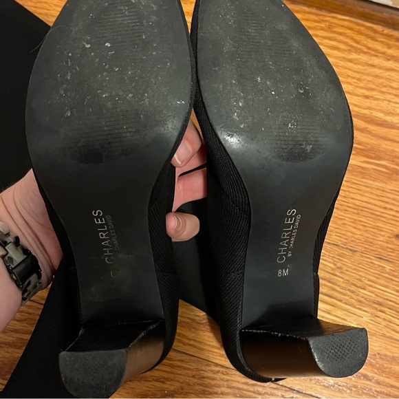 Charles by Charles David Stretch Heeled Boots Elastic Size 8 - Picture 4 of 9